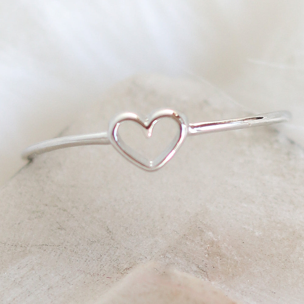 Mini Heart Ring (Silver)