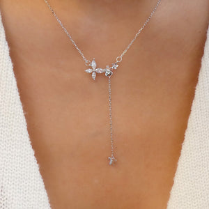 Crystal Aubree Necklace (Silver)