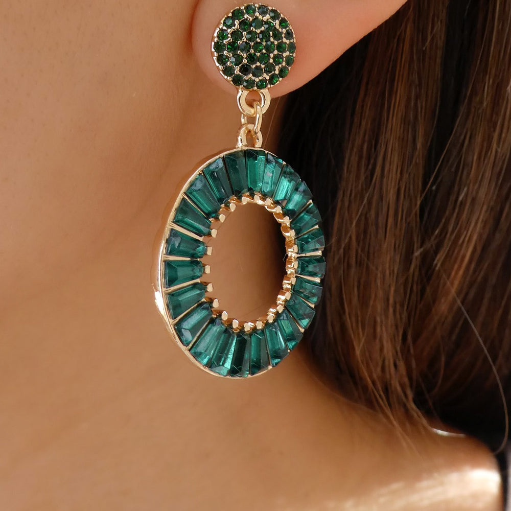 Emerald Cat Earrings