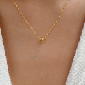 18K Simple Crystal Necklace