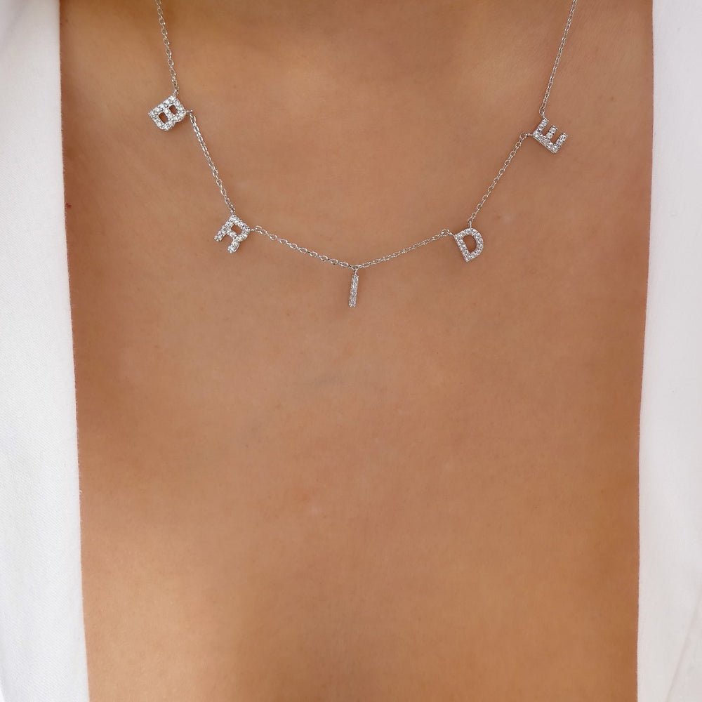 Crystal Bride Necklace (Silver)