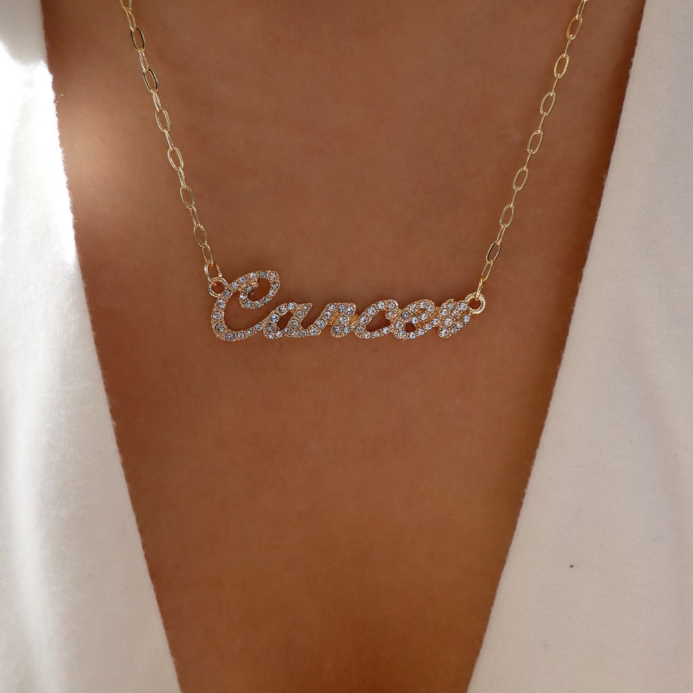 Leah Zodiac Necklace (Cancer)