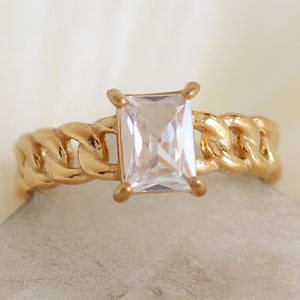 Crystal Demi Ring