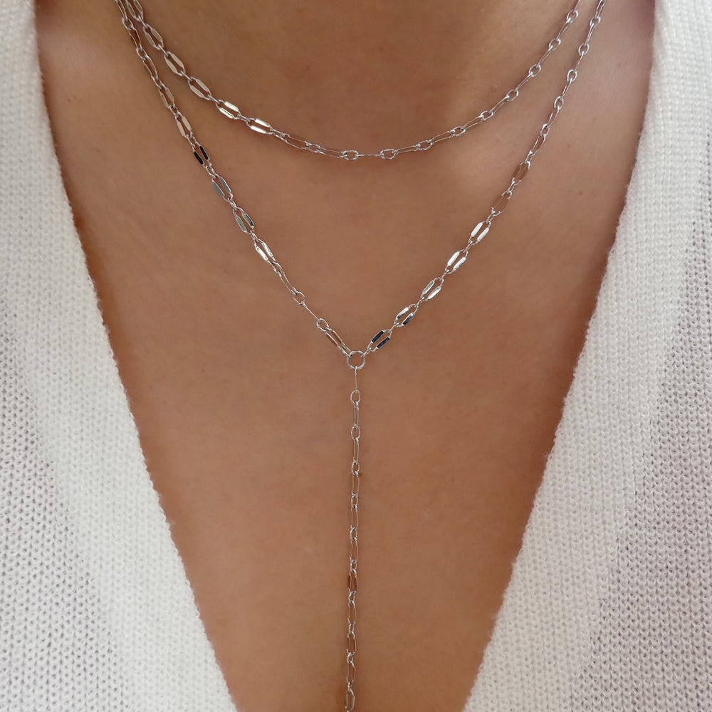 Sienna Drop Necklace (Silver)